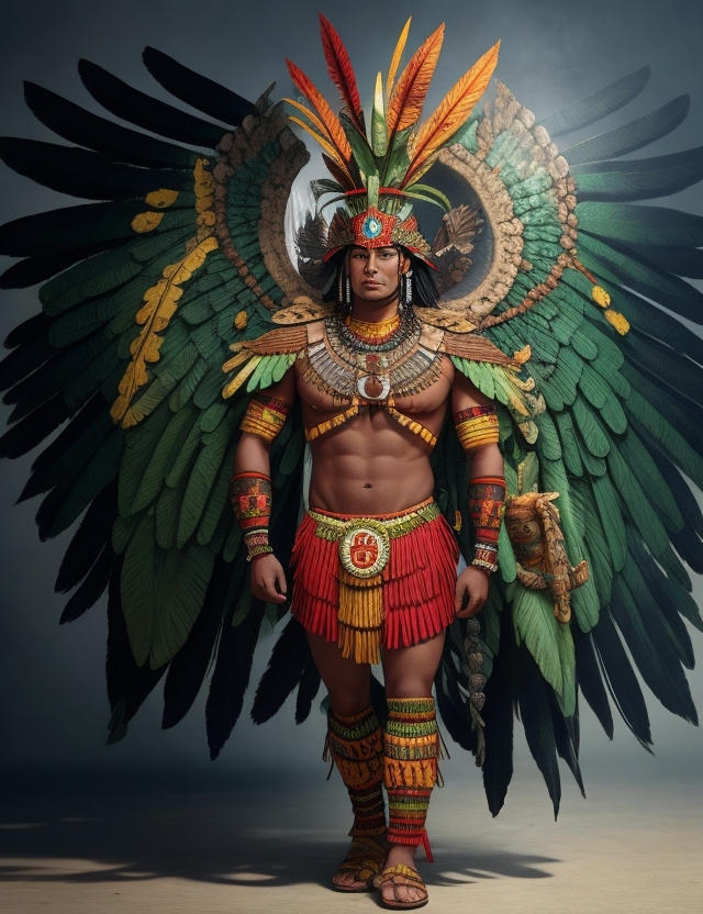 Aztec Winged Soldier by greenbeedrill888 on DeviantArt