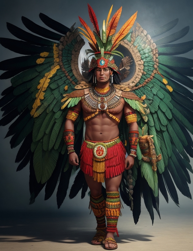 Aztec Winged Soldier by greenbeedrill888 on DeviantArt