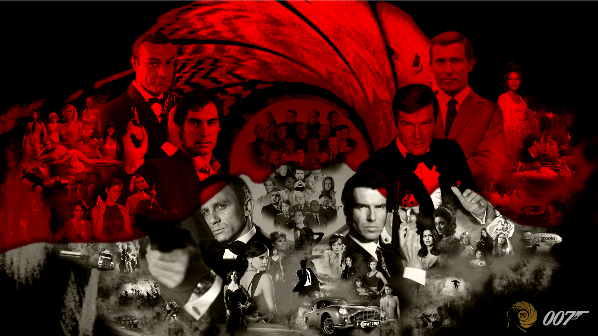 Bond 50 Anniversary collage