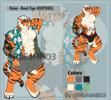 [OPEN] Auction Beach Tiger Anthro by Rafahb03
