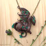 Earth Dragon necklace - tree inspired dragon art