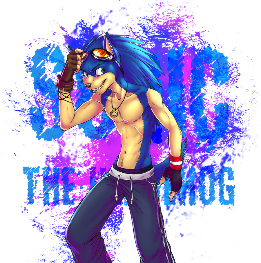 FANART - anthro Sonic