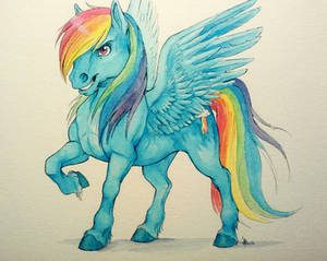 fanart I guess - Rainbow Dash - watercolors