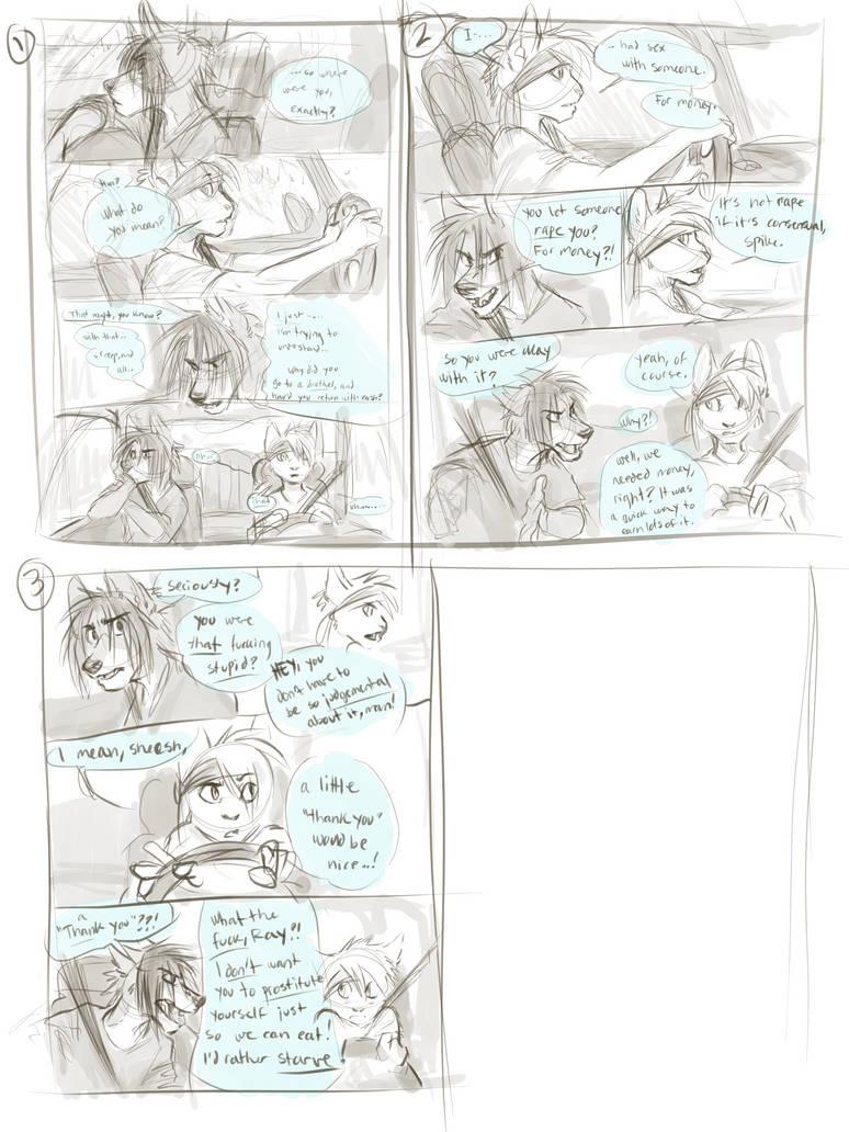 rough comic page layouts by oomizuao