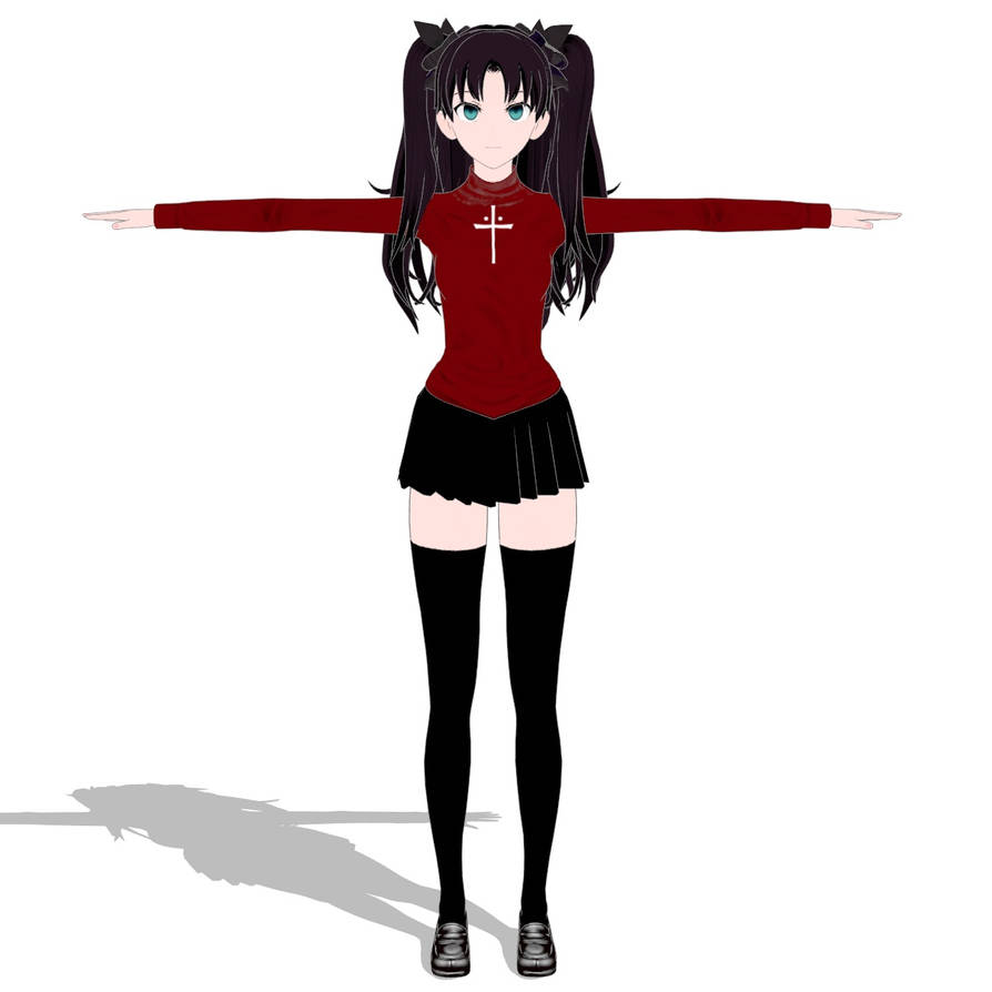 Rin Tohsaka 1 MMD PMX by Bak09 on DeviantArt