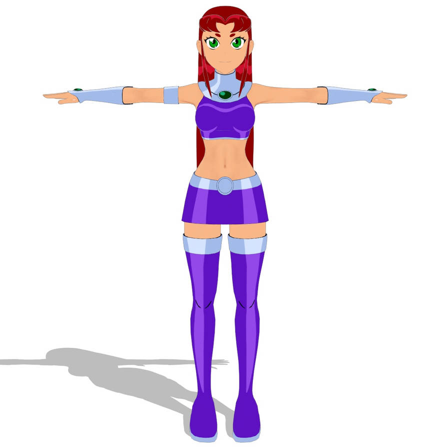 Starfire Rigs Starfire 1.1 MMD PMX by Bak09 on DeviantArt