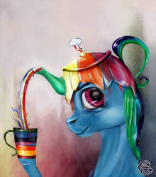 Rainbow teapot