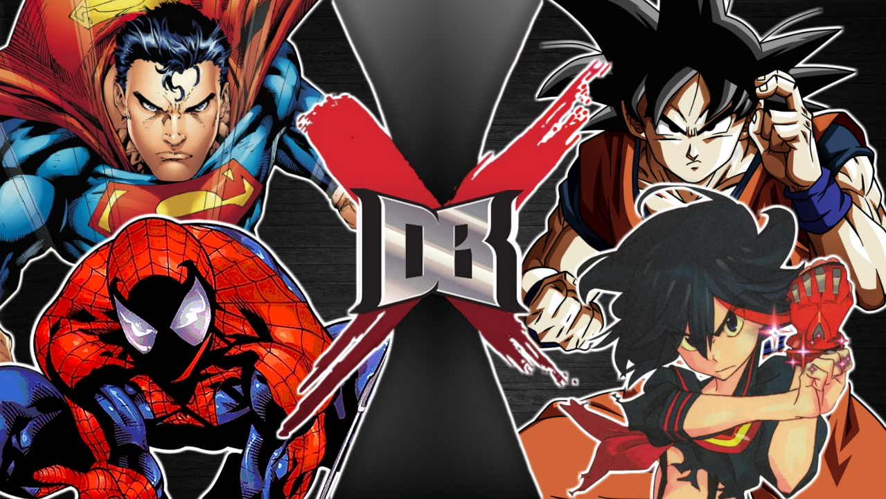 DBX: Superman and Spider-Man vs Goku and Ryuko by Simbiothero on DeviantArt
