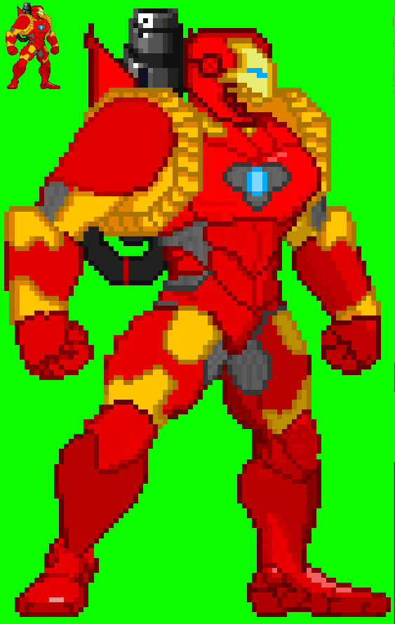 Godbuster Iron Man - Sprite By Simbiothero On Deviantart