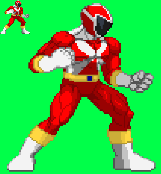 LR Red Ranger - Sprite by Simbiothero on DeviantArt