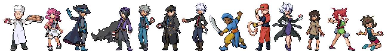 Custom Pokemon Trainer Sprites.