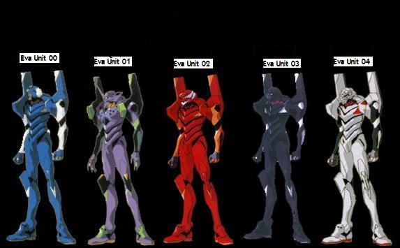 All Five Eva Units by AsherothTheDestroyer on DeviantArt