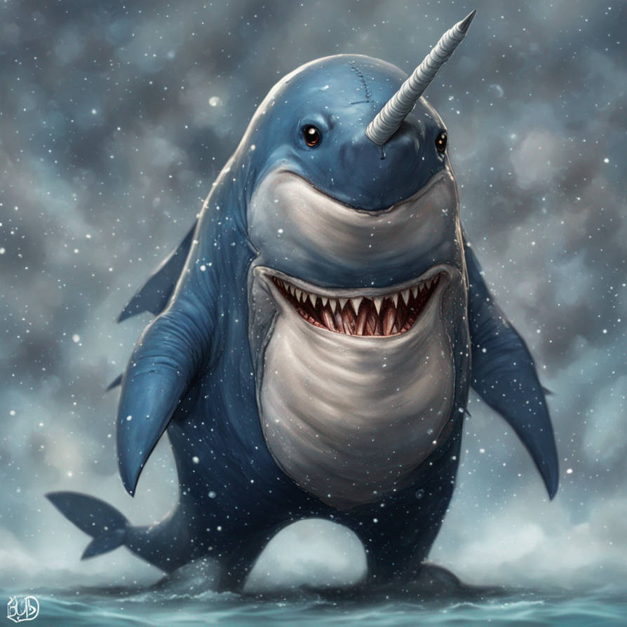 A very angry buff narwhal in Atlantis, showing his by skolforceone on ...