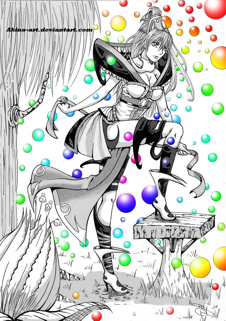 Girl's colored spheres colo09