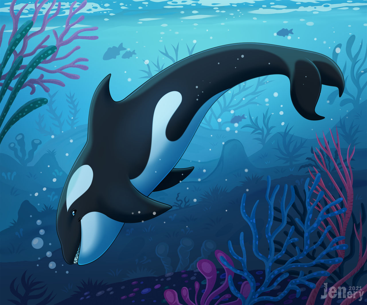 Friendly orca by JeneryFilly on DeviantArt
