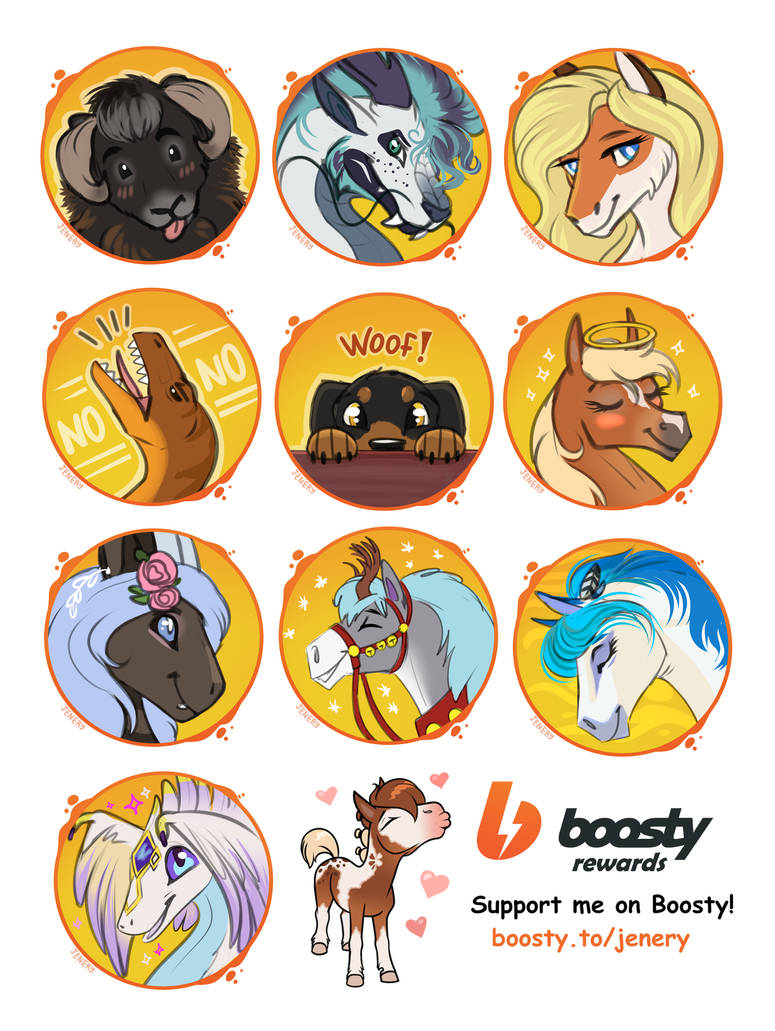 Boosty rewards (November) by JeneryFilly on DeviantArt