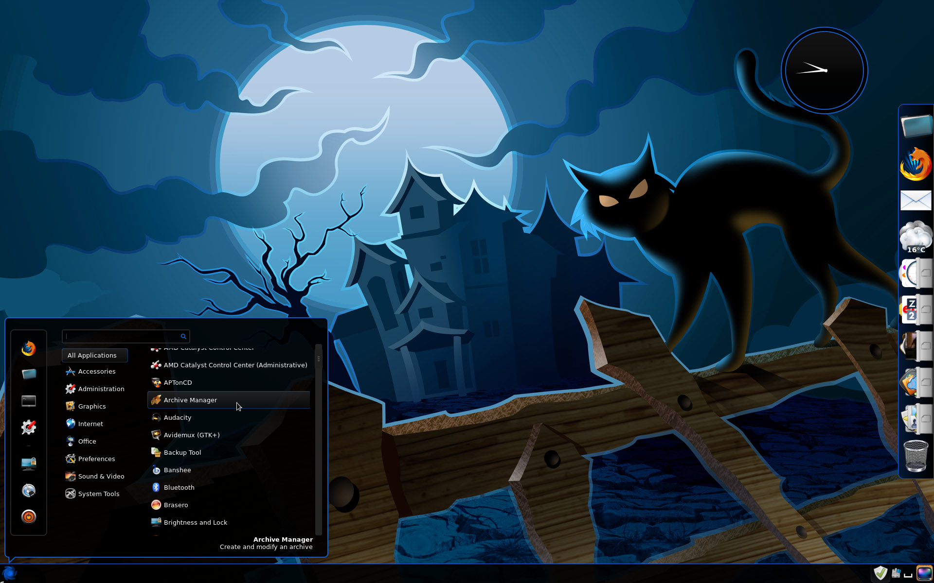 Linux Mint 13 LTS Desktop Halloween 2013