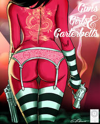 Gun Girl and Garterbelt by e-carpenter