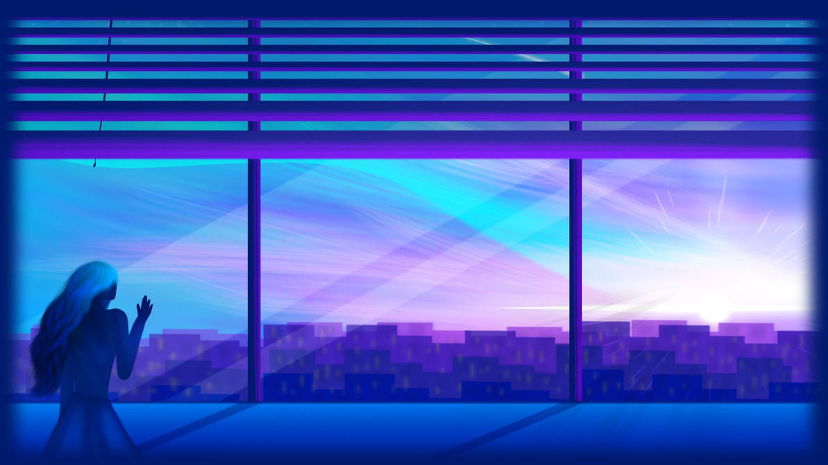 Aesthetic window view wallpaper by BadwolfKween on DeviantArt