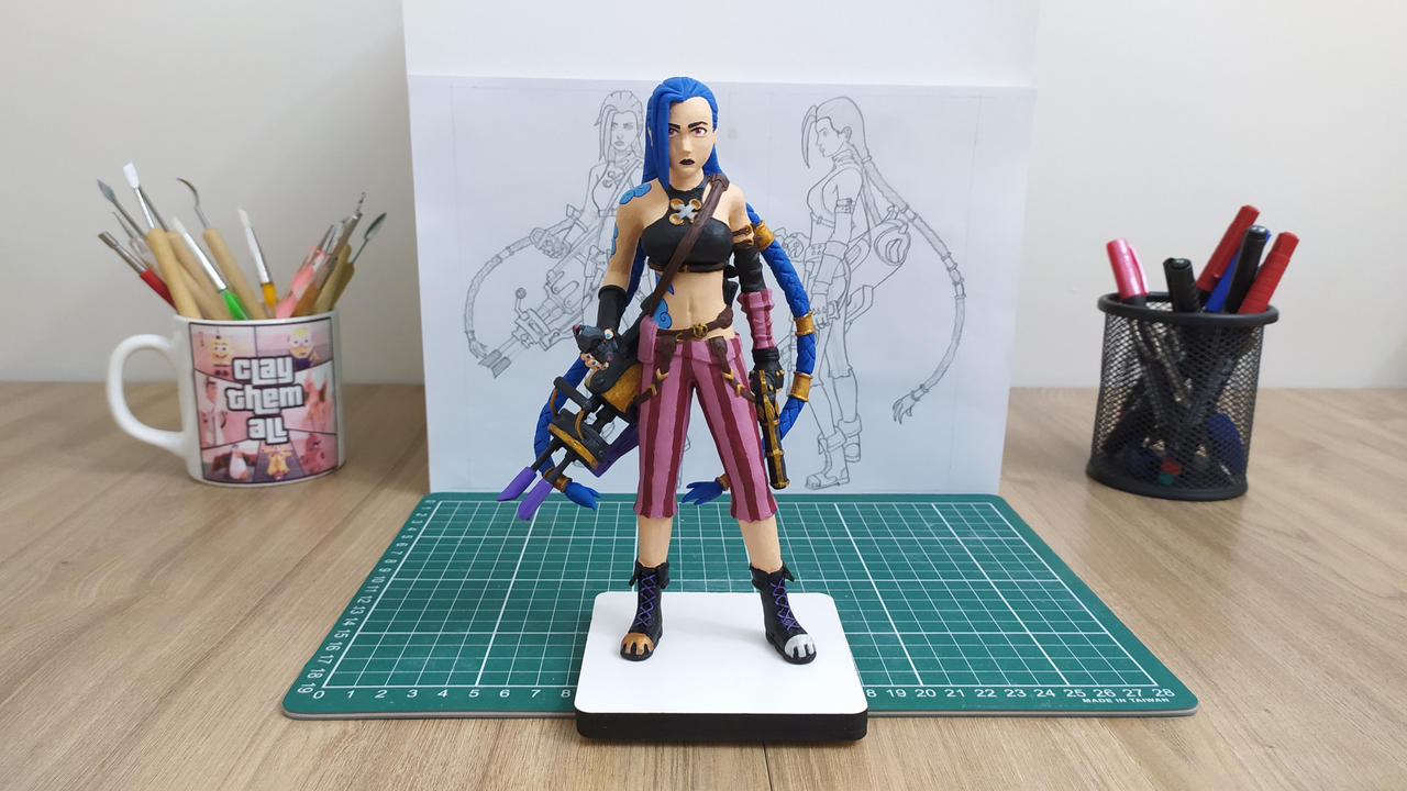 Polymer Clay League of Legends Jinx Figure by ClayThemAll on