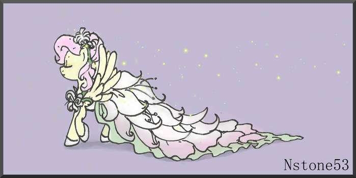 Fluttershy Wedding Flower Dress