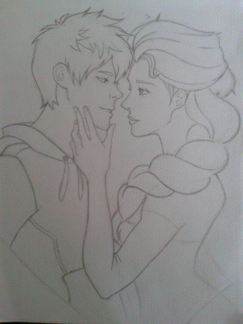 jack frost and elsa (wip)