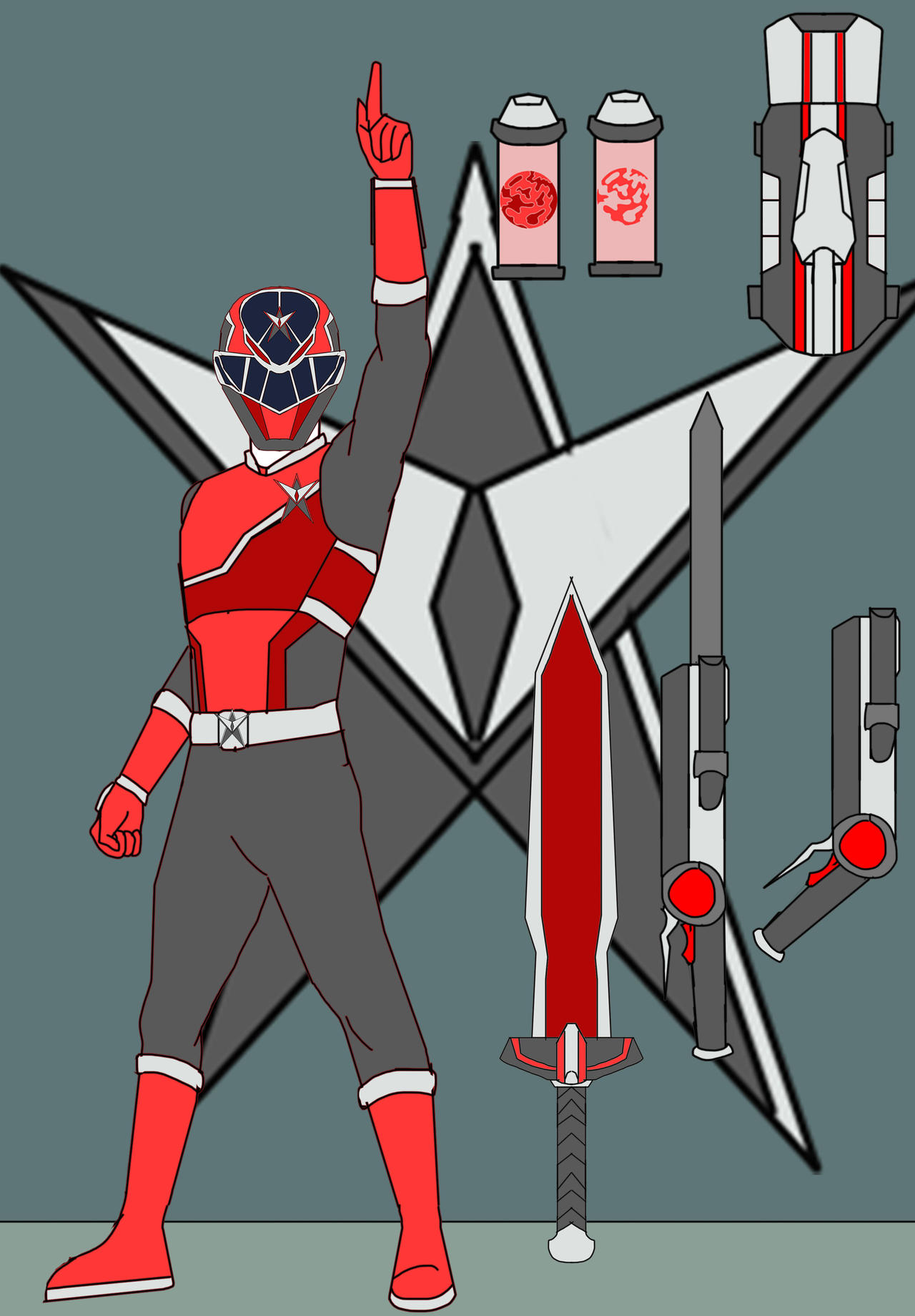 Seiun Sentai Cosmoman 01- Cosmo Red by Buzz160604 on DeviantArt