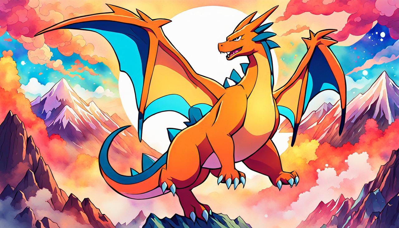 (fan art) charizard in inafune style by https: Images... Watercolors Style, Psychedelic Vivid, Charizard Fr by SPARTANDRAG1 on ...
