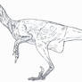 Nudist Velociraptor lineart