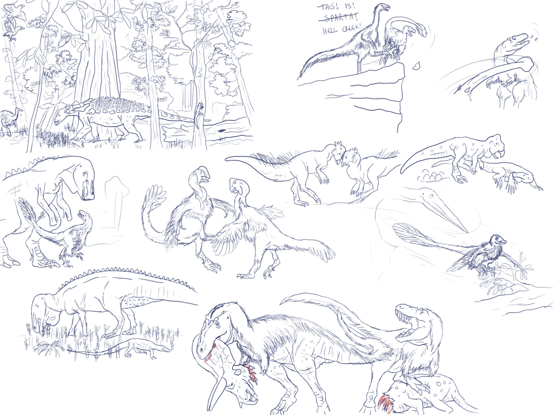 Hell Creek sketches