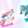 Sylveon and Glaceon