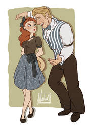 1940's AU - KristAnna