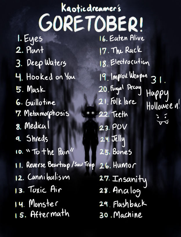 Goretober 2025 List