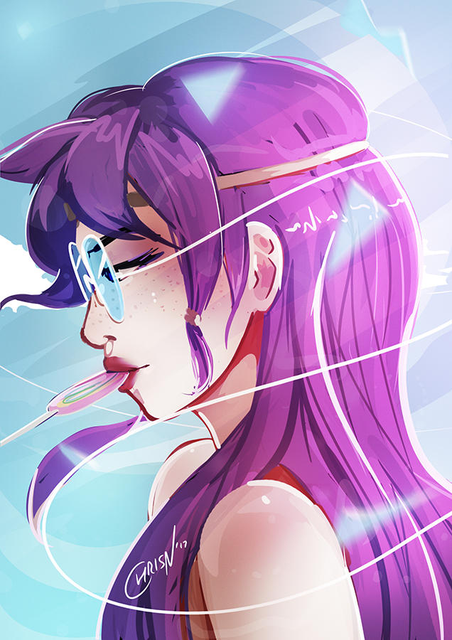 Purple Hair Blue Glasses 2017 11 06 By Chrisn Art On Deviantart