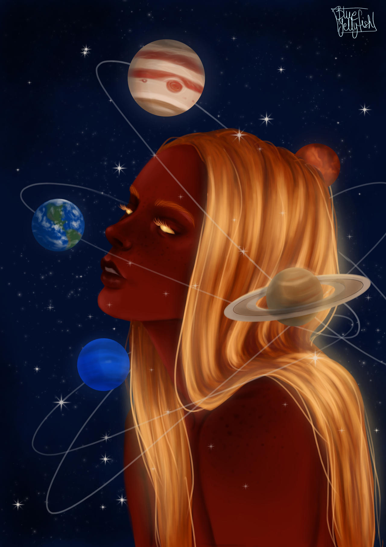 Star System Deviantart Solar system by BlueJellyfish19 on DeviantArt