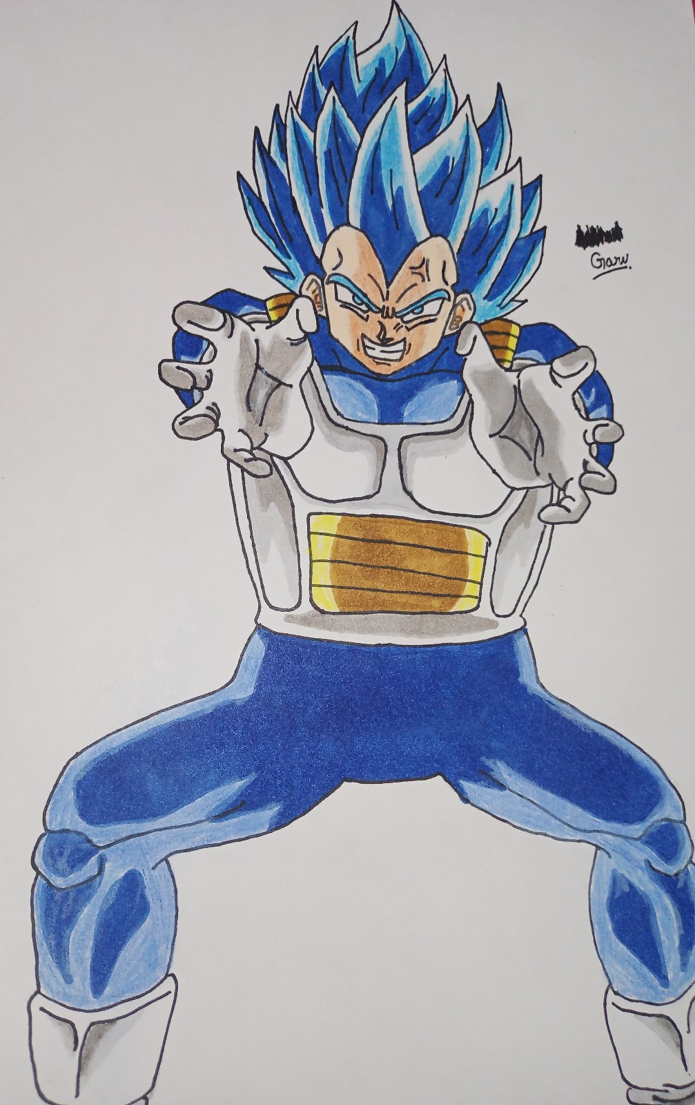 How to Draw Vegeta SSJ Blue New Form by DCAnimesDraw on DeviantArt