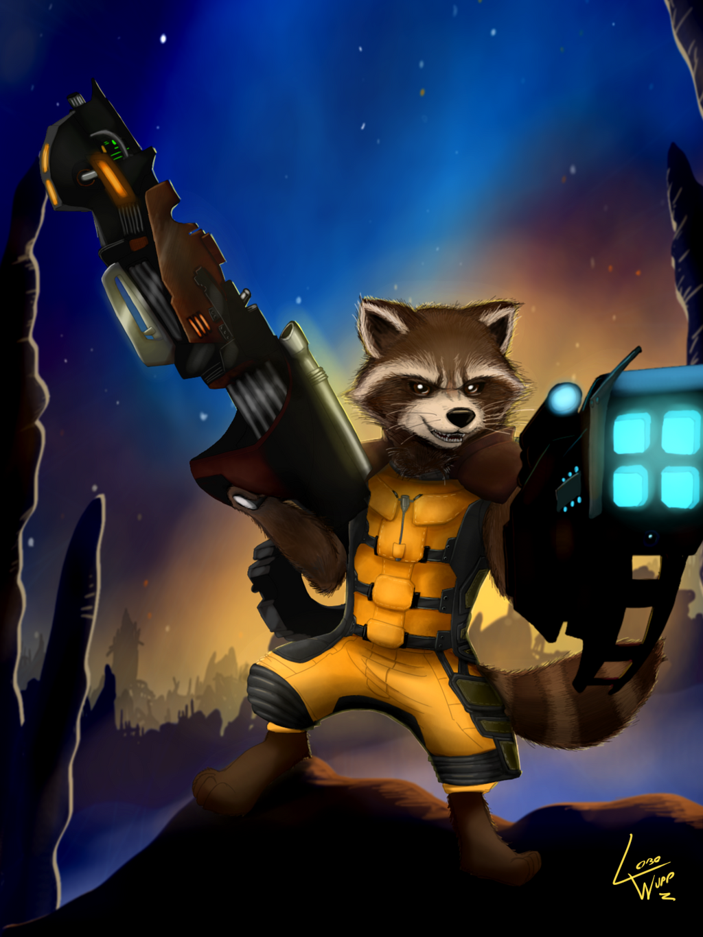 Rocket Raccoon Kill Rocket Raccoon Attack by lobowupp on DeviantArt