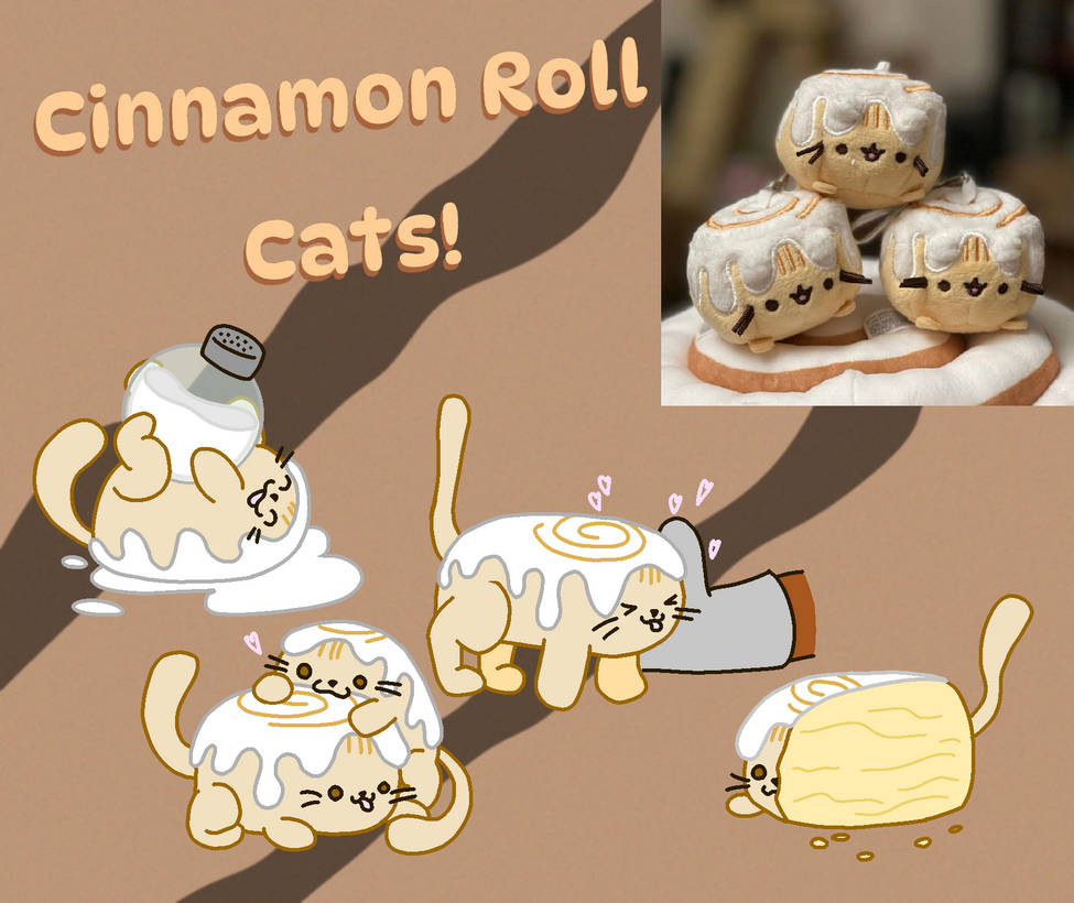 Spring Roll Cat Cinnamon Roll Cats by CheeseTheFrickenCat on DeviantArt
