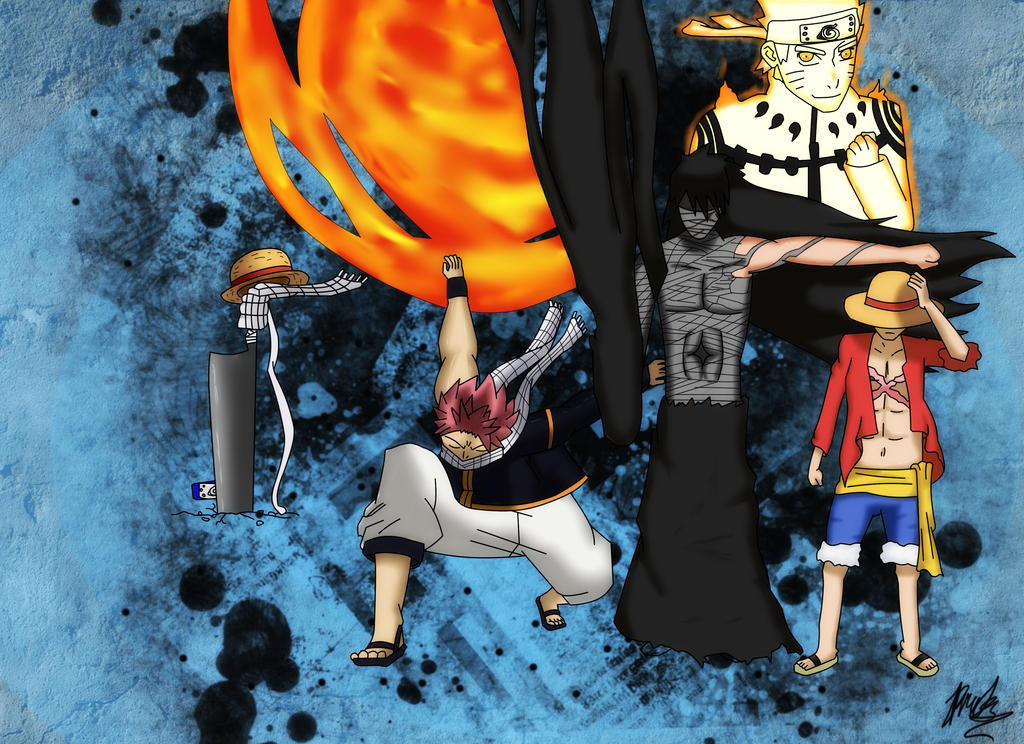 Anime (One piece, Naruto, Bleach, Fairy Tail) by iDemon345 on DeviantArt