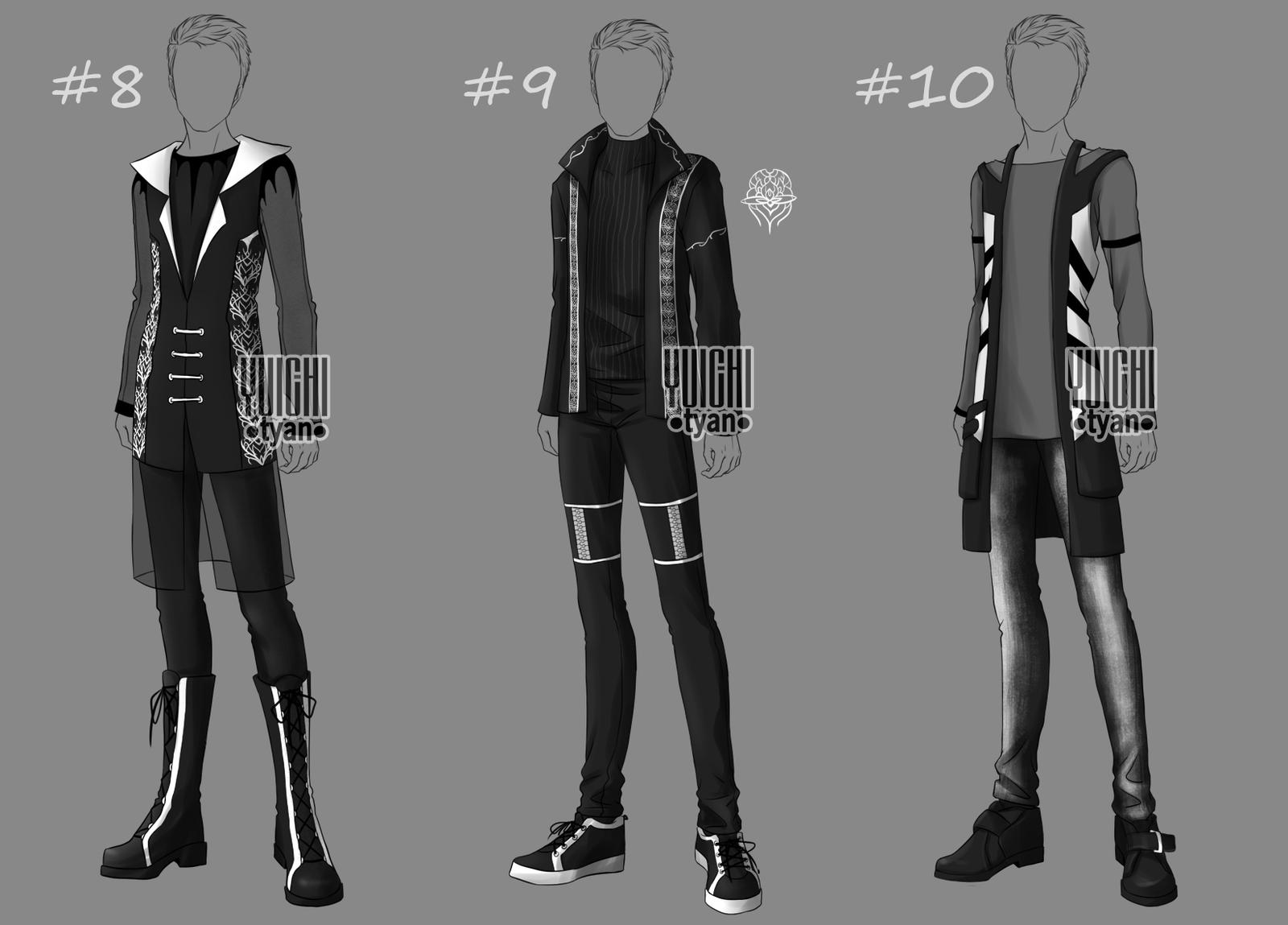 [Closed] Auction BW Outfit men 8-10 by YuiChi-tyan on DeviantArt