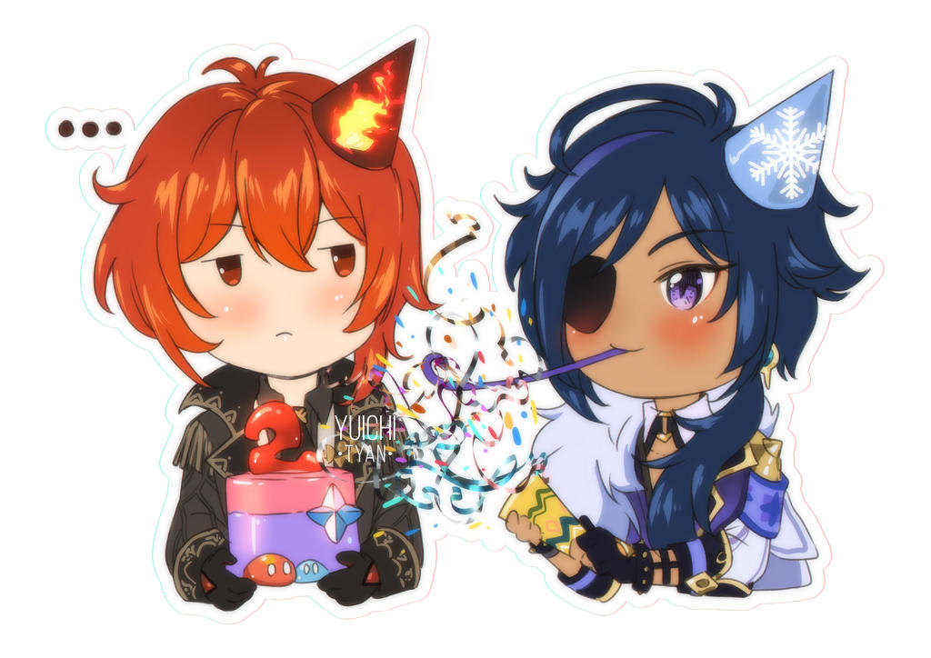 fanart Genshin Impact Kaeya and Diluc