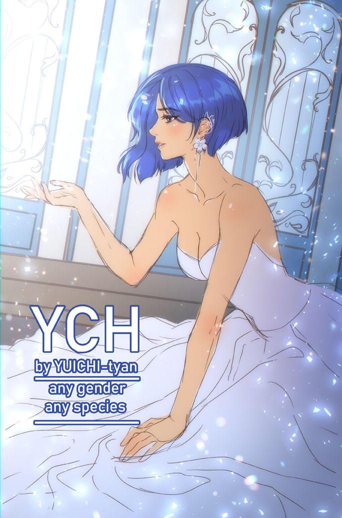 closed auction YCH in a ball gown