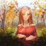 open YCH autumn portrait
