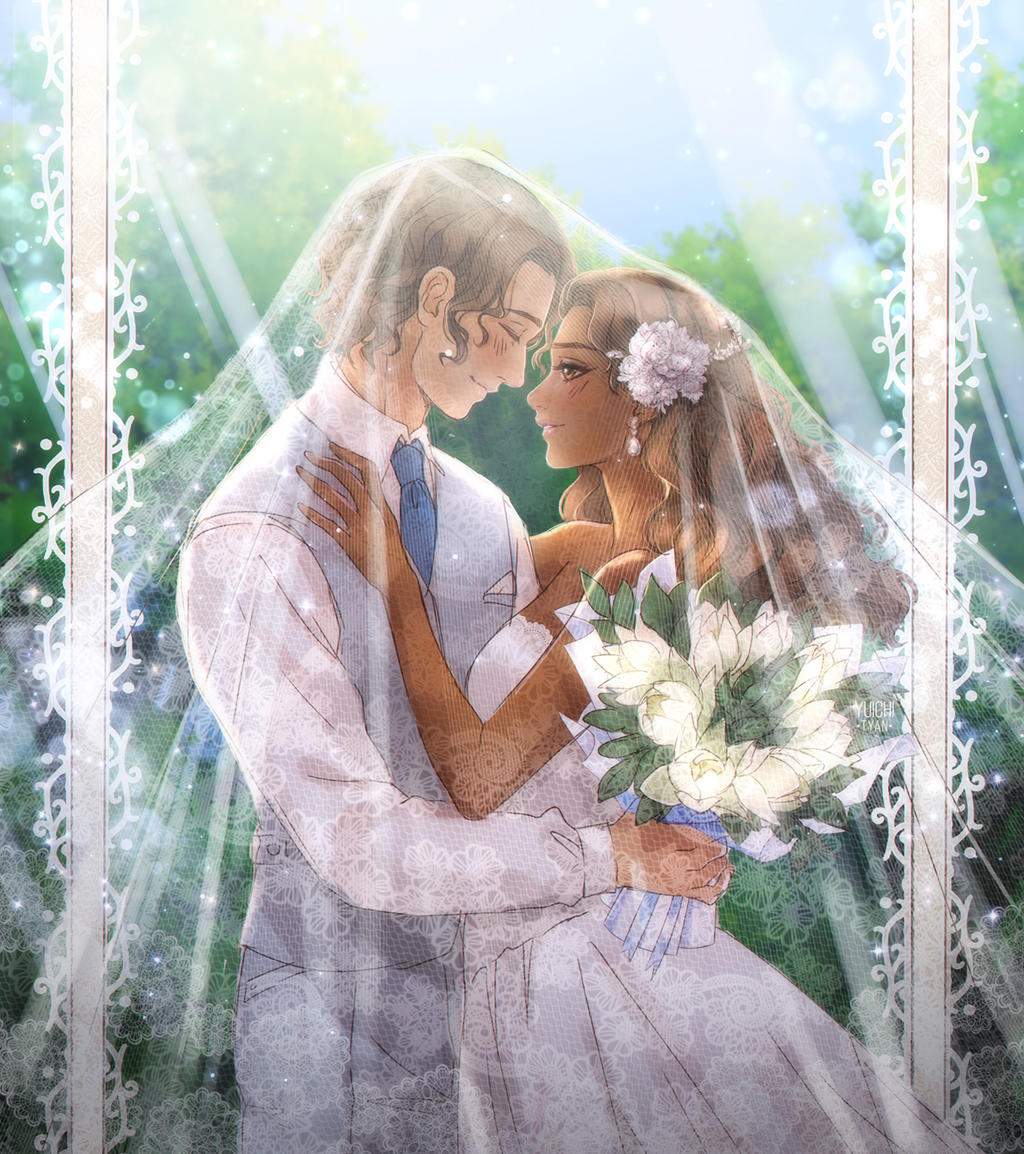 finished YCH sketch vercouple wedding