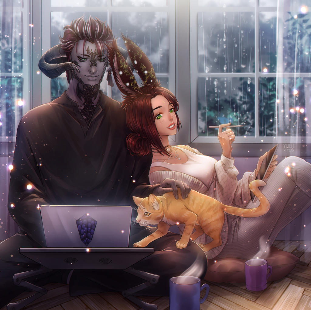 finished YCH couple working together