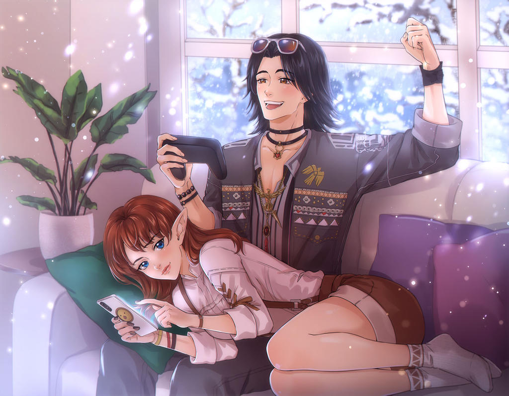 finished YCH couple rest