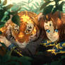 finished YCH portrait with a tiger