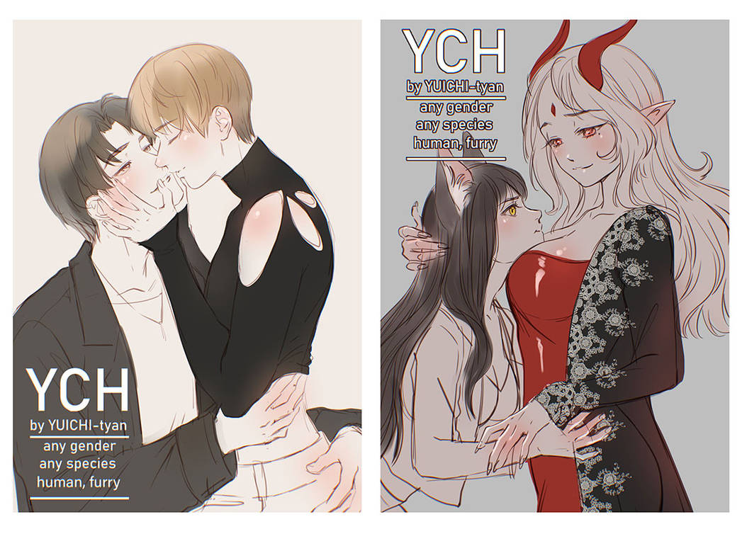 open YCH cute couples