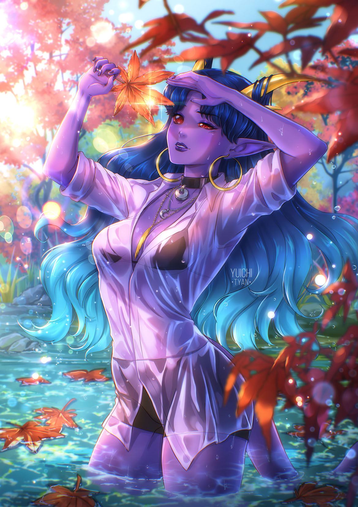 finished YCH red maple leaf