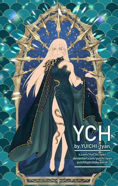 open YCH + outfit Queen of Snakes
